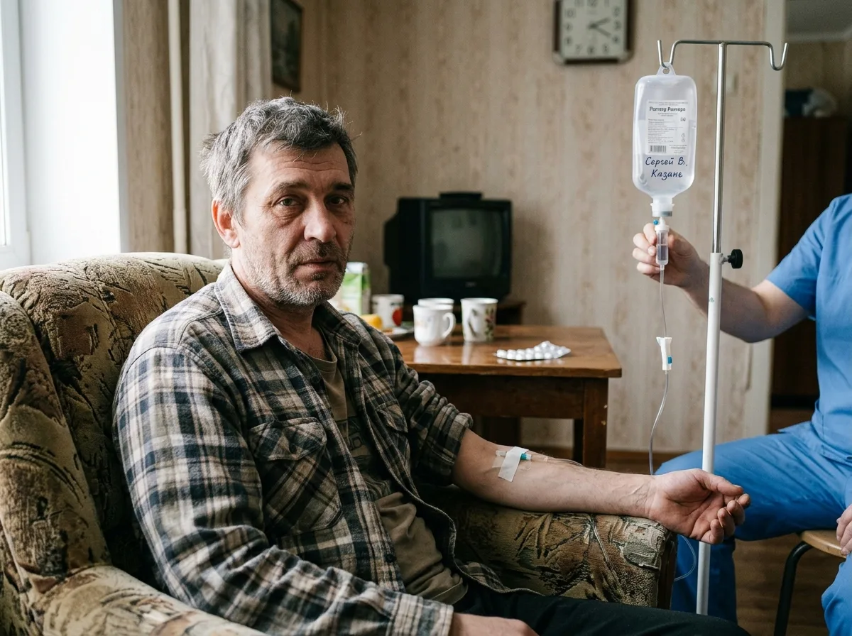 Фото Сергей В., мужчина 45 лет, Казань, отзыв о капельнице при длительном запое